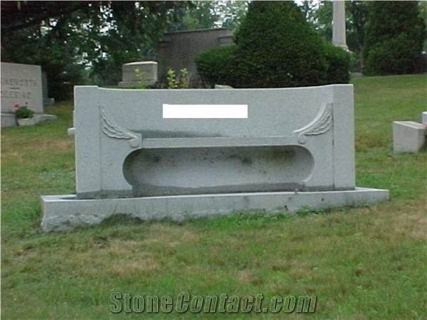 Woodbury Grey Granite Memorial Bench