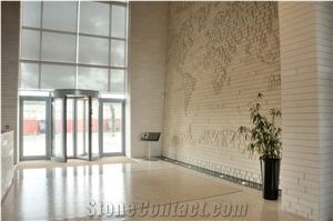 Maltese Hardstone Stone Mural- Wall Relievo