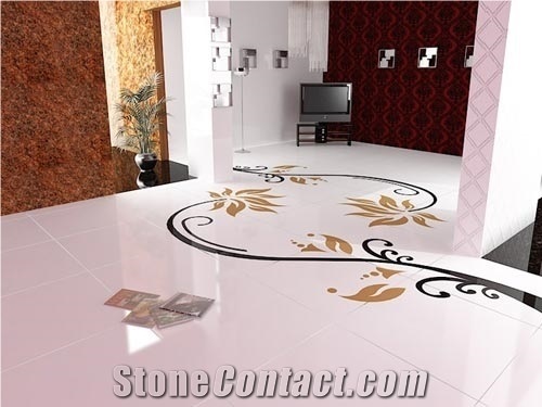 Marble Waterjet Pattern, Floor Medallions