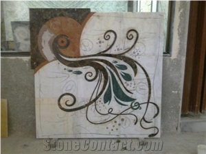 Marble Waterjet Pattern, Floor Medallions