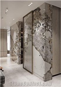 White Copenhagen Granite Wall Covering White Copenhagen Granite Wall Covering