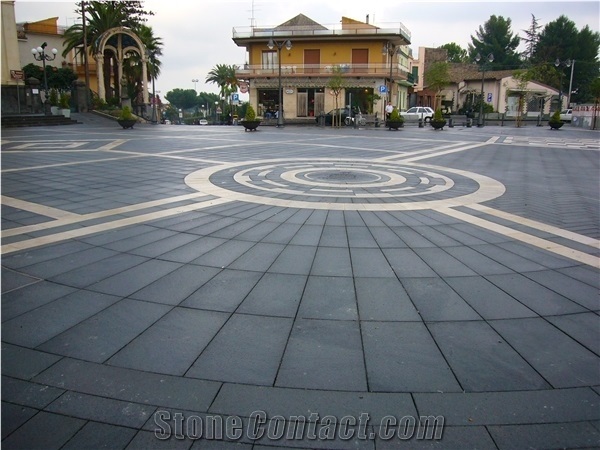 Cheap Honed China Black Basalt Flooring Tiles,Lava Stone