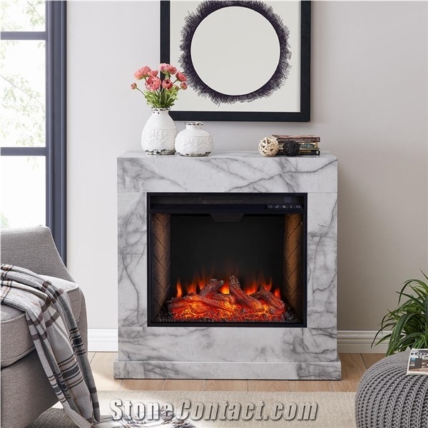 Factory Direct Supply Carved White Marble Stone Fireplace