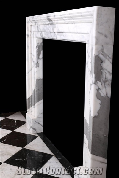 Factory Direct Supply Carved White Marble Stone Fireplace