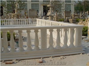Factory Supply White Marble Railing Balustrade and Column