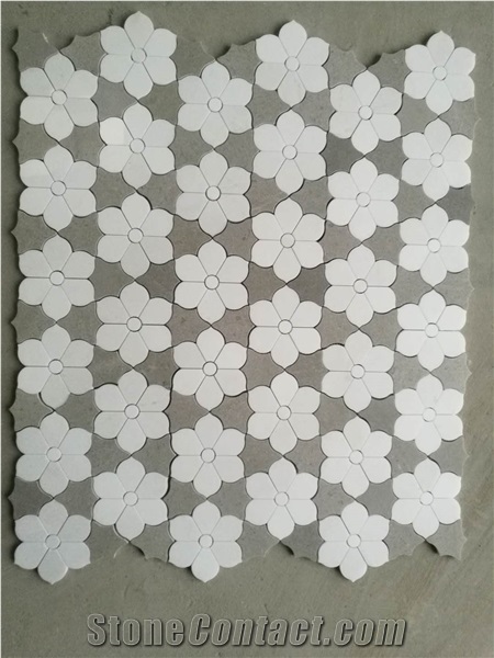 Hot Sale Polished Modern Design Carrara White Marble Mosaic