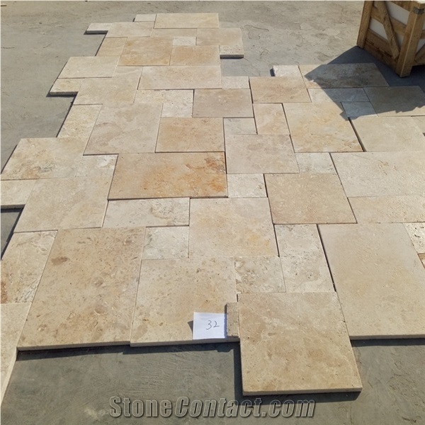 Natural Outdoor Ivory Beige Travertine Tiles For Pool Paver