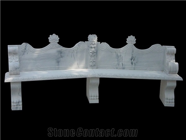 Wholesale Hand Carved Marble Garden Bench,Marble Bench