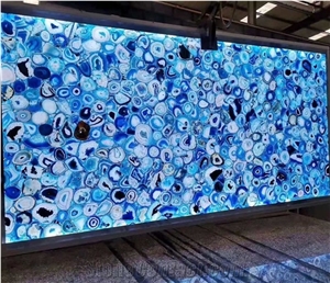 Wholesale Well Polished Wholesale Blue Agate For Countertops