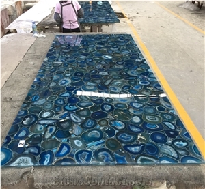 Wholesale Well Polished Wholesale Blue Agate For Countertops