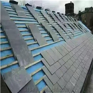 Black Grey Slate Roofing Tiles for Roof Covering Building