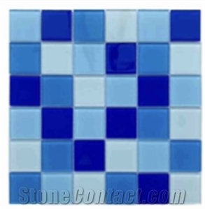 Blue Swimming Pool Glass Mosaic Tile