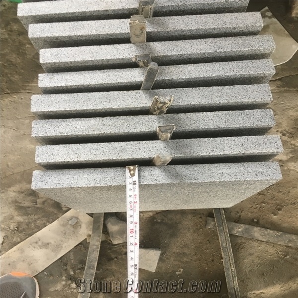 Chinese G654 Grey Granite Flamed Landscaping Stone Paving Steps