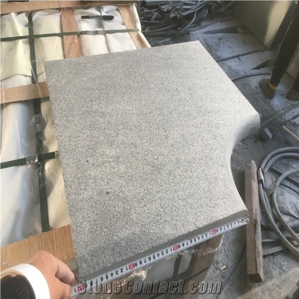Flamed Dark Grey G654 Granite Swimming Pool Coping Tiles
