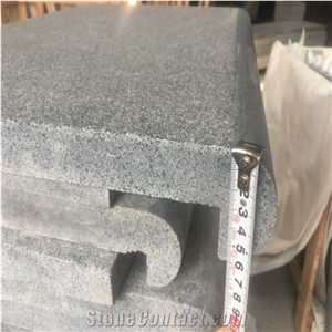 Flamed Dark Grey G654 Granite Swimming Pool Coping Tiles