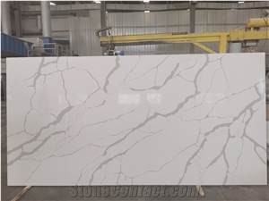 Calacatta White Quartz Slabs Tiles White Quartz Collection