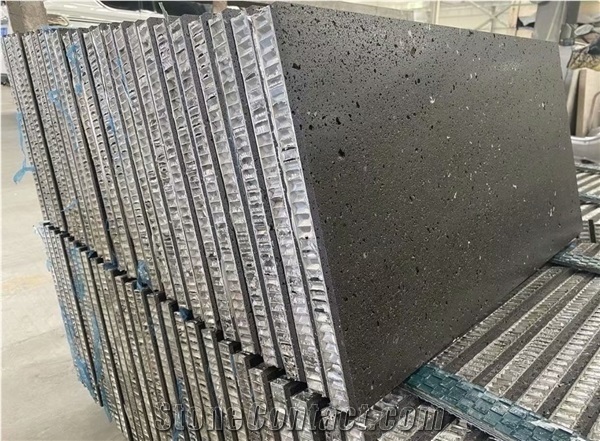 China Black Basalt Granite Lightweight Honeycomb Panels Slab