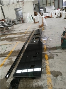 Chinese Absolute Black Granite Customized Kitchen Countertop