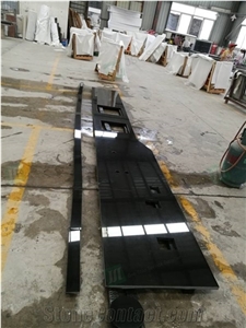 Chinese Absolute Black Granite Customized Kitchen Countertop