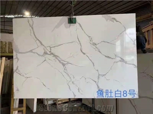 Engineered Artificial Marble Bianco Calacatta White Slab