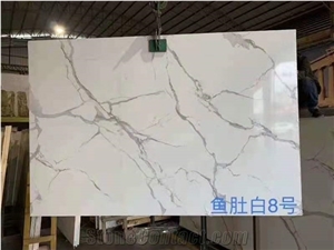 Engineered Artificial Marble Bianco Calacatta White Slab
