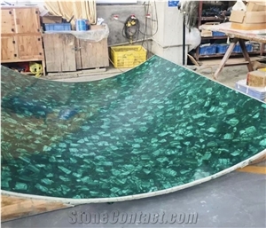Green Malachite Semiprecious Jade Tile Slab Gemstone Panel