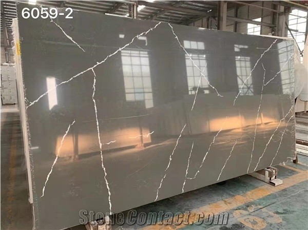 Grey Quartz Selection Big Slabs Stock New Arrival