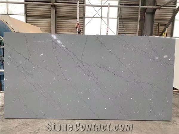 Grey Quartz Selection Big Slabs Stock New Arrival
