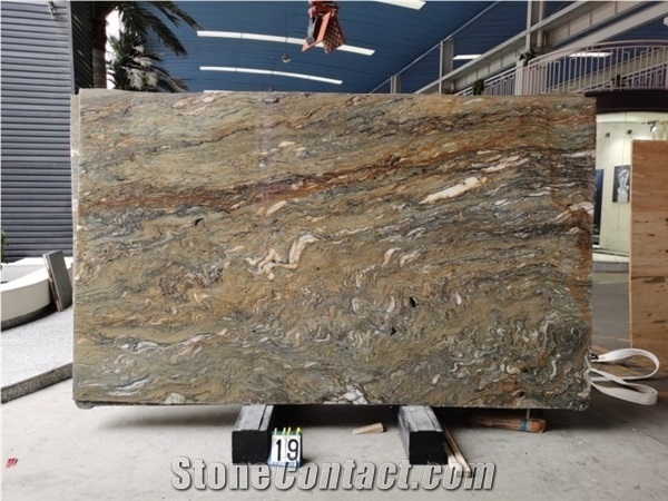 High-End Brazilian Natural Golden Silk Quartzite Big Slabs