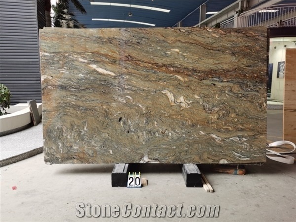 High-End Brazilian Natural Golden Silk Quartzite Big Slabs