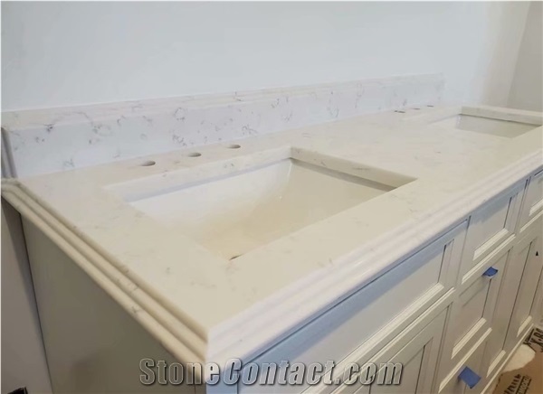 Iced White Stone Countertop Quartz Kitchen Island Tops