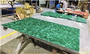 Luxury Green Marble Malachite Semiprecious Gemstone Slabs