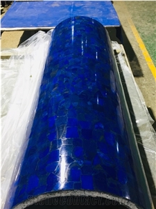 Luxury Semiprecious Stone Giant Hollow Blue Column/ Pillar