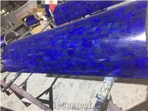 Luxury Semiprecious Stone Giant Hollow Blue Column/ Pillar
