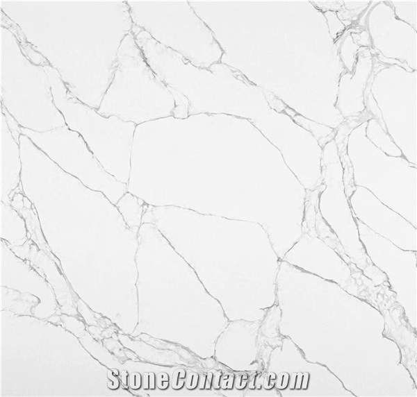 Pure Calacatta White Engineered Artificial Stone Quartz Slab