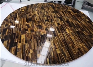 Yellow Tiger Eye Gold Semiprecious Gemstone Table Top