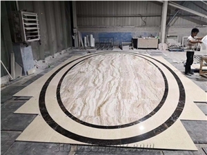 Marble Waterjet Cutting Floor Medallions Mosaic Tiles