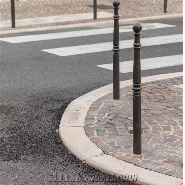 Onia Beige Limestone Kerbstone, Road Side Stone