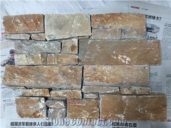 China Rusty Slate Cultured Stone Veneer Thin Split Wall