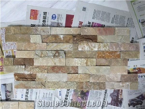 China Rusty Slate Cultured Stone Veneer Thin Split Wall