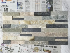 Multicolor Quartzite Cultured Stone Wall Panel Manufactured
