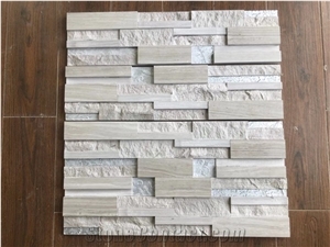 Natural White Marble Cultured Stone Ledge Stone Wall Decor