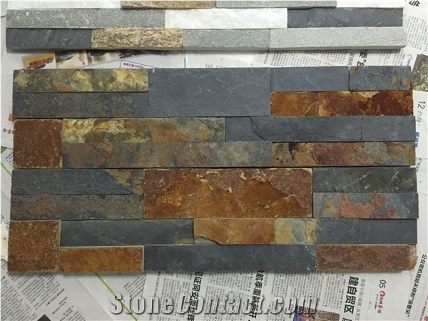 Rusty Slate Cultured Stone Veneer Split Face Wall Cladding
