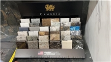 Cambria Quartz Table Display Rack In Showroom