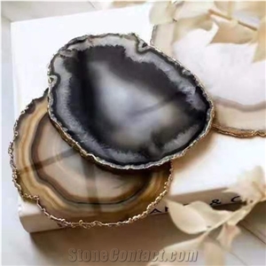 Custom Tea Coffee Beer Tableware Agate Coaster