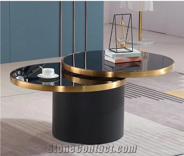 Modern White Marble Living Room Center Table