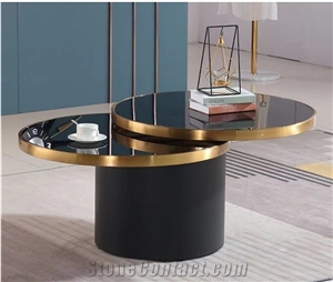 Modern White Marble Living Room Center Table