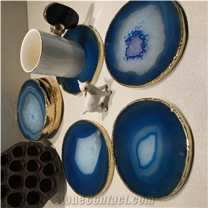Natural Mable Stone Slices Agate Coaster