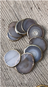 Natural Mable Stone Slices Agate Coaster