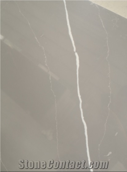 Calacatta Series Grey Quartz Slabs Gs6122 for Home Design